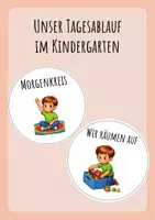 Vorschau - Fördermaterial/Inklusion - Tagesablauf-Karten Kindergarten – 22 Bildkarten - Deckblatt