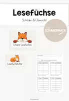 Vorschau - Arbeitsblätter - Lesefüchse - Schilder & Übersicht - Deckblatt