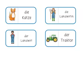 Vorschau - Spiele - Bauernhof-Lesepuzzle auf Wortebene! Welches Bild gehört zum Wort? - Seite 3