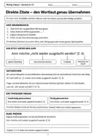 Vorschau - Arbeitsblätter - Richtig zitieren Übungen & Merkblätter - Seite 2
