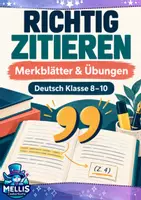 Vorschau - Arbeitsblätter - Richtig zitieren Übungen & Merkblätter - Deckblatt