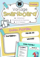 Vorschau - Präsentationen/Tafelbilder - Editierbare Smartboard Vorlage | Powerpoint | Freebie - Deckblatt
