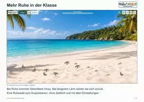 Vorschau - Spiele - 🏝️ Ruhewelten Freebie – Smartboard-Tool für mehr Ruhe in der Klasse - Seite 1