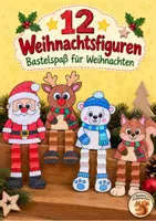 Vorschau - Mal- und Bastelvorlagen - Weihnachten basteln | Klasse 1 2 3 4 | Winter | Weihnachtsfiguren | Kunst | Ausmalbilder - Deckblatt