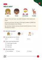 Voorbeeld - Begrijpend lezen tweede leerjaar: Lien en Omar helpen de Kerstman - Pagina 2
