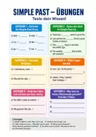 Vorschau - Arbeitsblätter - Simple Past – Spickzettel & Übungen Englisch Grammatik - Seite 2