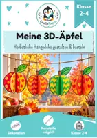 Vorschau - Mal- und Bastelvorlagen - Kunst Grundschule Herbst basteln – 3D-Äpfel zum Erntedankfest | Klasse 1–4 - Deckblatt