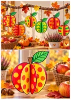 Vorschau - Mal- und Bastelvorlagen - Kunst Grundschule Herbst basteln – 3D-Äpfel zum Erntedankfest | Klasse 1–4 - Seite 2