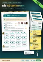 Vorschau - Arbeitsblätter - Escape Room Sicherheit im Labor Chemie Klasse 7: Sperrzone Labor 7 – kostenlos | Laborregeln, Gefahrenpiktogramme, Gasbrenner, Laborführerschein - Seite 2