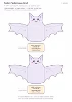 Vorschau - Anderer Materialtyp - Halloween-Fledermaus zum Falten – kostenlose Vorlage für süße Mitgebsel - Seite 1