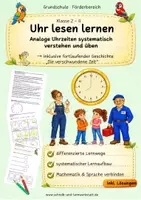 Vorschau - Unterrichtsreihen - Uhr lesen lernen - Analoge Uhrzeiten systematisch üben - Deckblatt