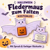 Vorschau - Anderer Materialtyp - Halloween-Fledermaus zum Falten – kostenlose Vorlage für süße Mitgebsel - Deckblatt