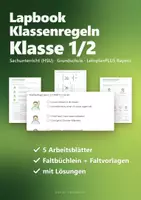 Vorschau - Mal- und Bastelvorlagen - Klassenregeln Lapbook Klasse 1/2 – Regeln, Rechte und Pflichten mit Ausmalbildern - Seite 1