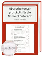 Vorschau - Unterrichtsreihen - Überarbeitungsprotokoll für die Schreibkonferenz - Deckblatt