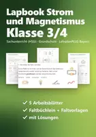 Vorschau - Mal- und Bastelvorlagen - Strom und Magnetismus Lapbook Klasse 3/4 – Stromkreis, Leiter, Magnete und Sicherheit - Deckblatt