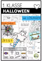 Vorschau - Arbeitsblätter - Halloween 1. Klasse – Arbeitsblätter Deutsch & Mathe | ZR 5 & 9 | Arbeitsplan - Deckblatt