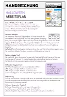 Vorschau - Arbeitsblätter - Halloween 1. Klasse – Arbeitsblätter Deutsch & Mathe | ZR 5 & 9 | Arbeitsplan - Seite 1