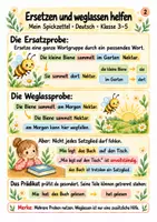 Vorschau - Merkblätter - Spickzettel Satzglieder mit Proben erkennen - Umstellen, ersetzen und weglassen | Deutsch | Klasse 3–5 - Seite 2