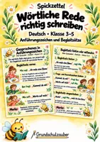 Vorschau - Merkblätter - Spickzettel Grammatik und Zeichensetzung – Materialpaket mit 12 Themen | Deutsch | Klasse 2–6 - Seite 1