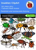 Vorschau - selbst erstellte Cliparts/Grafiken - Insekten Cliparts - Deckblatt