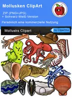 Vorschau - selbst erstellte Cliparts/Grafiken - Mollusken Cliparts Biologie Tiere - Deckblatt