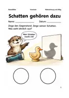 Vorschau - Arbeitsblätter - Schatten entdecken – Arbeitsheft Vorschule - Deckblatt