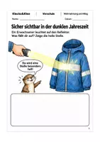 Vorschau - Arbeitsblätter - Sicher sichtbar in der dunklen Jahreszeit – Arbeitsheft Vorschule - Deckblatt