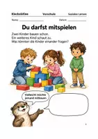 Vorschau - Arbeitsblätter - Du darfst mitspielen – Arbeitsheft Vorschule - Deckblatt