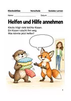 Vorschau - Arbeitsblätter - Helfen und Hilfe annehmen – Arbeitsheft Vorschule - Deckblatt