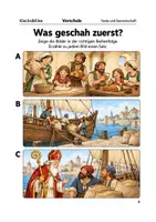 Vorschau - Arbeitsblätter - Nikolaus hilft Eine Geschichte vom Teilen – Arbeitsheft Vorschule - Seite 3
