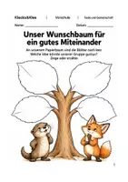 Vorschau - Arbeitsblätter - Unser Wunschbaum für ein gutes Miteinander – Arbeitsheft Vorschule - Deckblatt