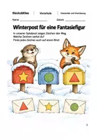 Vorschau - Arbeitsblätter - Winterpost für eine Fantasiefigur – Arbeitsheft Vorschule - Deckblatt