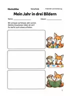 Vorschau - Arbeitsblätter - Mein Jahr in drei Bildern – Arbeitsheft Vorschule - Deckblatt