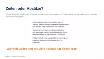 Vorschau - Stundenentwürfe - Informatik & Medienbildung Klasse 5 (neuer Bildungsplan) – Baustein B: Texte verarbeiten und gestalten | 7 komplette Stunden - Seite 1