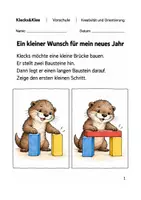 Vorschau - Arbeitsblätter - Ein kleiner Wunsch für mein neues Jahr – Arbeitsheft Vorschule - Deckblatt