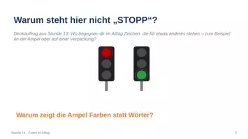 Vorschau - Stundenentwürfe - Informatik & Medienbildung Klasse 5 (neuer Bildungsplan) – Baustein C: Information codieren | 4 komplette Stunden - Seite 1