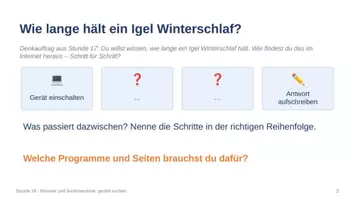 Vorschau - Stundenentwürfe - Informatik & Medienbildung Klasse 5 (neuer Bildungsplan) – Baustein D: Suchen und Prüfen | 6 komplette Stunden - Seite 1