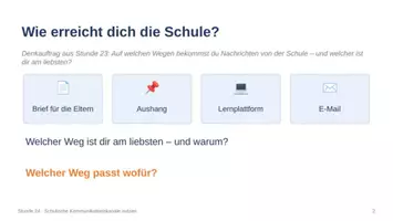 Vorschau - Stundenentwürfe - Informatik & Medienbildung Klasse 5 (neuer Bildungsplan) – Baustein E: Kommunizieren und den eigenen Zugang schützen | 7 komplette Stunden - Seite 1