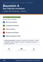 Vorschau - Stundenentwürfe - Informatik & Medienbildung Klasse 6 (neuer Bildungsplan) – Baustein A: Das Internet verstehen | 5 komplette Stunden - Deckblatt