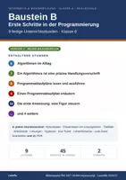Vorschau - Stundenentwürfe - Informatik & Medienbildung Klasse 6 (neuer Bildungsplan) – Baustein B: Erste Schritte in der Programmierung | 9 komplette Stunden - Deckblatt