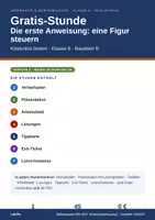 Vorschau - Stundenentwürfe - Kostenlos: Die erste Anweisung: eine Figur steuern | Komplette Stunde Informatik & Medienbildung Klasse 6 (neuer Bildungsplan) - Deckblatt