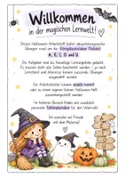 Vorschau - Arbeitsblätter - Halloween Deutsch Klasse 1 – Lesen, Schreiben, Silben, Anlaute, Reime & Vokale (Königsbuchstaben) | Arbeitsheft - Seite 1