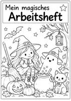 Vorschau - Arbeitsblätter - Halloween Deutsch Klasse 1 – Lesen, Schreiben, Silben, Anlaute, Reime & Vokale (Königsbuchstaben) | Arbeitsheft - Seite 3