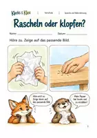 Vorschau - Arbeitsblätter - Rascheln oder klopfen Hörimpuls Vorschule - Deckblatt