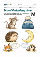 Vorschau - Arbeitsblätter - M am Wortanfang hören Bildimpuls Klasse 1 - Deckblatt