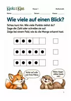 Vorschau - Arbeitsblätter - Mengen bis fünf erkennen Punkteblatt Klasse 1 - Deckblatt