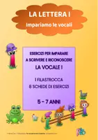 anteprima - Esercizi - LA VOCALE I: FILASTROCCA E 8 SCHEDE DI ESERCIZI - Pagina 1