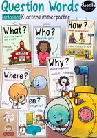Vorschau - Poster - Question Words - Klassenzimmerposter - Seite 1