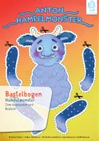 Vorschau - Mal- und Bastelvorlagen - Bastelbogen: Hampelmonster Anton - Deckblatt