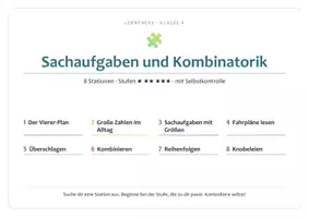 Vorschau - Stationenlernen - Lerntheke Sachaufgaben – Klasse 4 - Seite 1